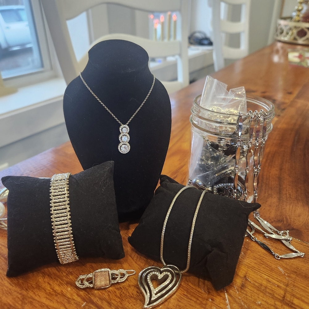 Jewelry Jar - Silver Tones